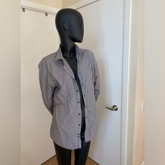 Men’s Slim Fit Checkered Formal Shirt - Picture 3 of 4